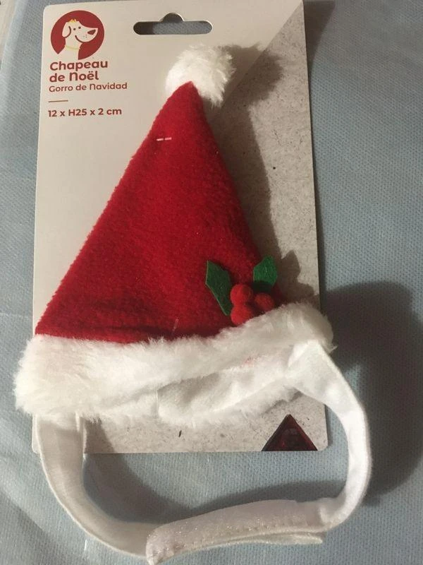 Bonnet De Noel Pour Petit Chien + Noeud Papillon Pour Chien - Noel